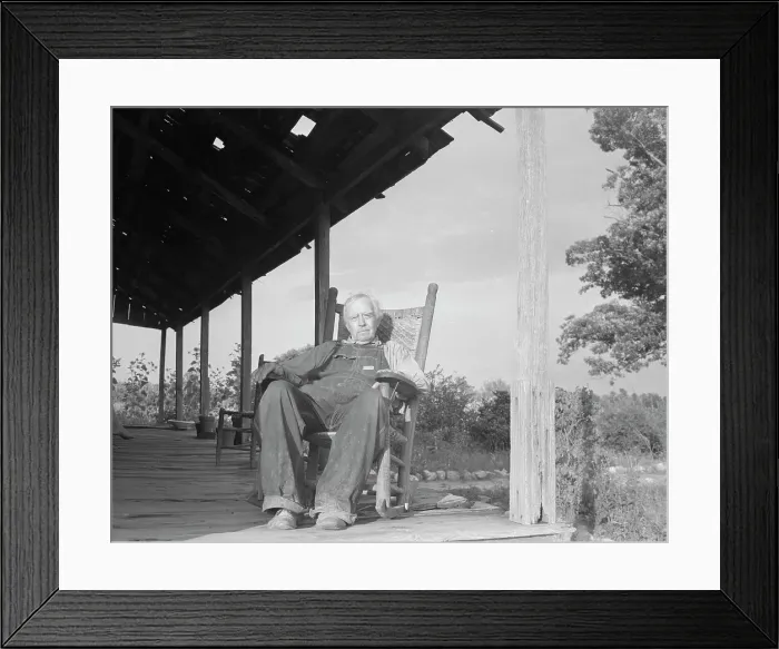 Framed Print : Aged cotton farmer, Greene County, Georgia, 1937. Creator: Dorothea Lange Framed Print : Aged cotton farmer, Greene County, Georgia, 1937. Creator: Dorothea Lange