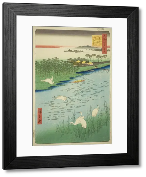 Framed Print : Ferry Crossing at Sakasai (Sakasai no watashi), from the series One Hundred Famous... 1857. Creator: Ando Hiroshige. Ferry Crossing at Sakasai (Sakasai no watashi), from the series One Hundred Famous... 1857. Creator: Ando Hiroshige Framed Print : Ferry Crossing at Sakasai (Sakasai no watashi), from the series One Hundred Famous... 1857. Creator: Ando Hiroshige. Ferry Crossing at Sakasai (Sakasai no watashi), from the series One Hundred Famous... 1857. Creator: Ando Hiroshige