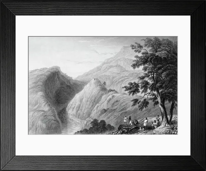 Framed Print : View near Kursalee, 1845. Creator: Unknown Framed Print : View near Kursalee, 1845. Creator: Unknown