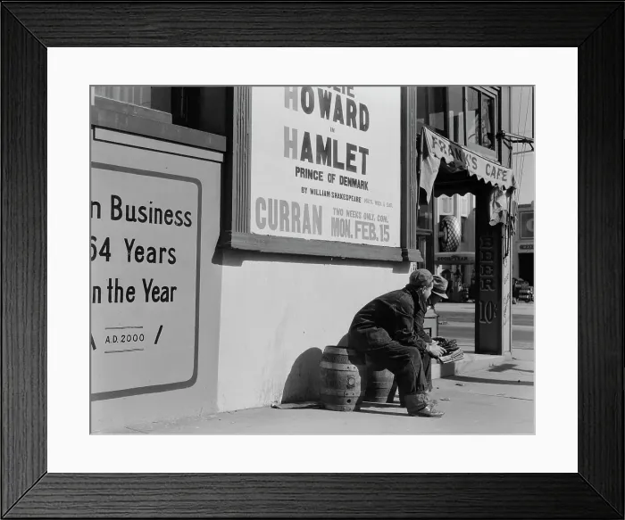 Framed Print : Striking longshoremen during the waterfront strike in San Francisco, California, 1937. Creator: Dorothea Lange Framed Print : Striking longshoremen during the waterfront strike in San Francisco, California, 1937. Creator: Dorothea Lange