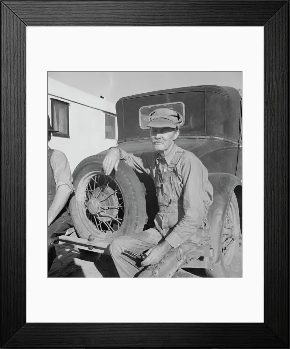 Framed Print : Oklahoman from Chickasaw in potato pickers camp, Kern County, California, 1937. Creator: Dorothea Lange Framed Print : Oklahoman from Chickasaw in potato pickers camp, Kern County, California, 1937. Creator: Dorothea Lange