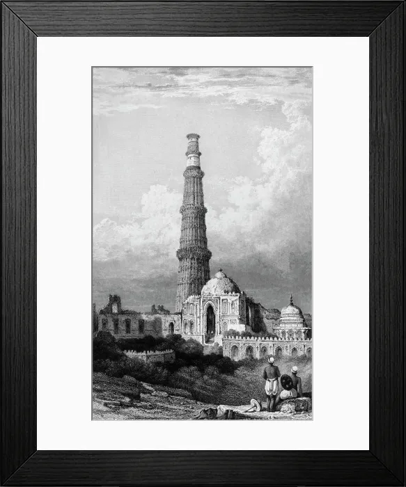 Framed Print : Cootub Minar, Delhi, 1834. Creator: Samuel Prout Framed Print : Cootub Minar, Delhi, 1834. Creator: Samuel Prout