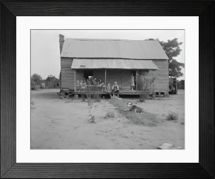Framed Print : Landless family of cotton sharecroppers, Macon County, Georgia, 1937. Creator: Dorothea Lange Framed Print : Landless family of cotton sharecroppers, Macon County, Georgia, 1937. Creator: Dorothea Lange