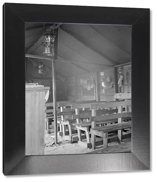 Assembly of God in tent by the roadside, Cache County, Oklahoma, 1937. Creator: Dorothea Lange