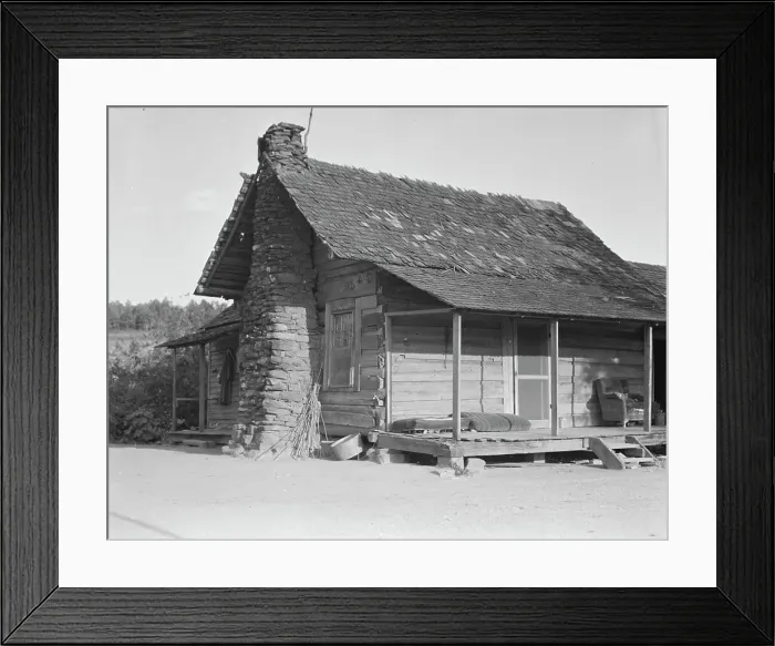 Framed Print : House occupied by sharecropper family for seven years, Near Hartwell, Georgia, 1937. Creator: Dorothea Lange Framed Print : House occupied by sharecropper family for seven years, Near Hartwell, Georgia, 1937. Creator: Dorothea Lange
