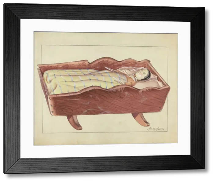 Framed Print : Cradle, c. 1953. Creator: Anna Aloisi Framed Print : Cradle, c. 1953. Creator: Anna Aloisi