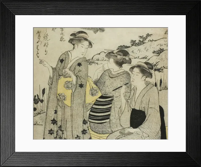 Framed Print : Rabbit-Ear Irises in Autumn, from the series Choicest Odes upon Flowers of the Four... c. 1792. Creator: Katsukawa Shuncho. Rabbit-Ear Irises in Autumn, from the series Choicest Odes upon Flowers of the Four... c. 1792 Framed Print : Rabbit-Ear Irises in Autumn, from the series Choicest Odes upon Flowers of the Four... c. 1792. Creator: Katsukawa Shuncho. Rabbit-Ear Irises in Autumn, from the series Choicest Odes upon Flowers of the Four... c. 1792