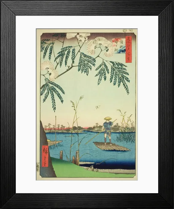 Framed Print : Ayase River and Kanegafuchi (Ayasegawa Kanegafuchi), from the series One Hundred... 1857. Creator: Ando Hiroshige. Ayase River and Kanegafuchi (Ayasegawa Kanegafuchi), from the series One Hundred... 1857. Creator: Ando Hiroshige Framed Print : Ayase River and Kanegafuchi (Ayasegawa Kanegafuchi), from the series One Hundred... 1857. Creator: Ando Hiroshige. Ayase River and Kanegafuchi (Ayasegawa Kanegafuchi), from the series One Hundred... 1857. Creator: Ando Hiroshige