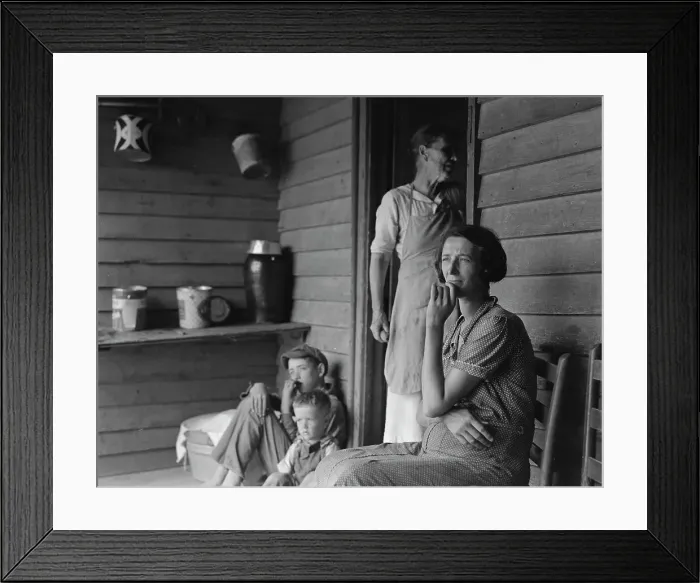 Framed Print : Sharecropper wife and mother of seven children, Near Chesnee, South Carolina, 1937. Creator: Dorothea Lange Framed Print : Sharecropper wife and mother of seven children, Near Chesnee, South Carolina, 1937. Creator: Dorothea Lange
