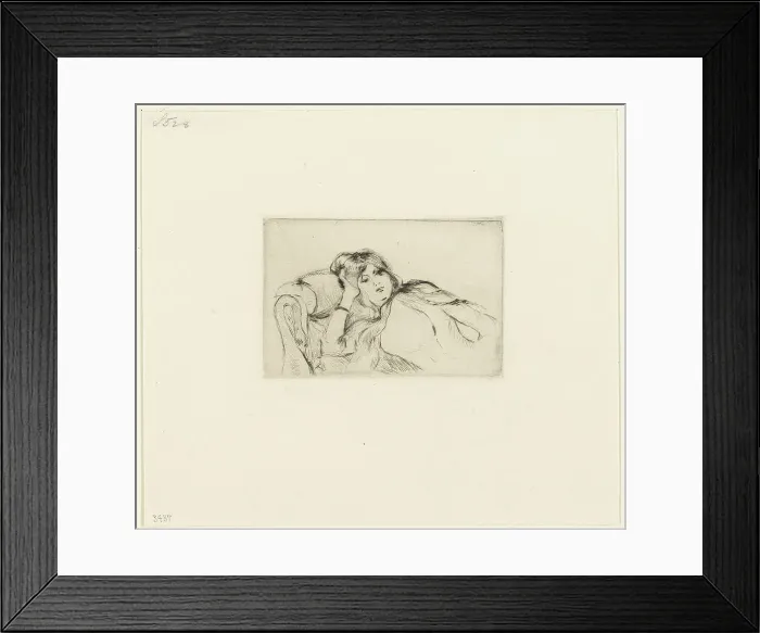 Framed Print : Young Woman at Rest, 1889. Creator: Berthe Morisot Framed Print : Young Woman at Rest, 1889. Creator: Berthe Morisot