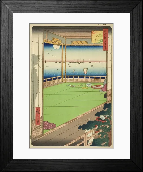 Framed Print : Moon-viewing Point (Tsuki no misaki), from the series One Hundred Famous Views... 1857. Creator: Ando Hiroshige. Moon-viewing Point (Tsuki no misaki), from the series One Hundred Famous Views... 1857. Creator: Ando Hiroshige Framed Print : Moon-viewing Point (Tsuki no misaki), from the series One Hundred Famous Views... 1857. Creator: Ando Hiroshige. Moon-viewing Point (Tsuki no misaki), from the series One Hundred Famous Views... 1857. Creator: Ando Hiroshige