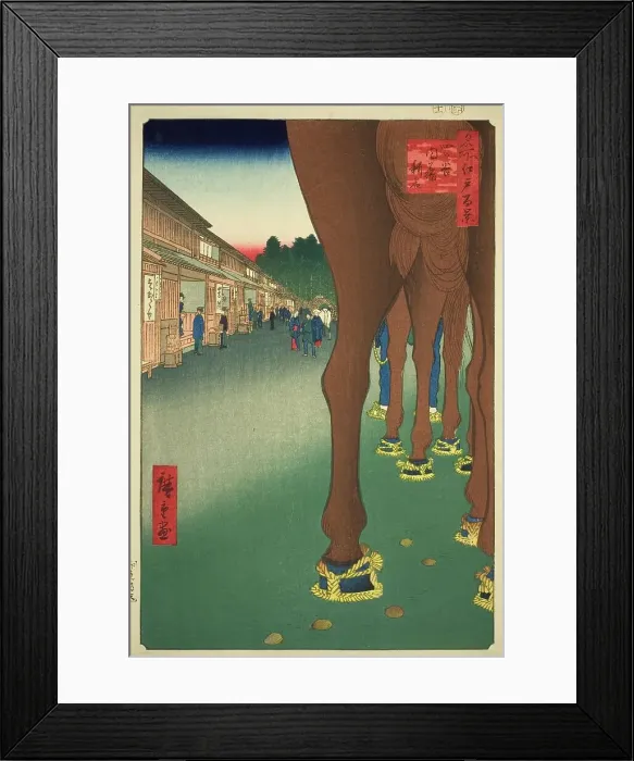 Framed Print : Naito Shinjuku at Yotsuya (Yotsuya Naito Shinjuku), from the series “One Hundred Famous... 1857. Creator: Ando Hiroshige Framed Print : Naito Shinjuku at Yotsuya (Yotsuya Naito Shinjuku), from the series “One Hundred Famous... 1857. Creator: Ando Hiroshige