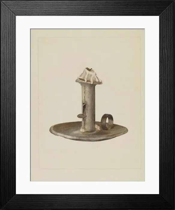 Framed Print : Candlestick, c. 1938. Creator: Eldon Allen Framed Print : Candlestick, c. 1938. Creator: Eldon Allen