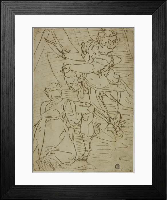 Framed Print : Judith with the Head of Holofernes, 1550 / 60. Creator: School of Luca Cambiaso Italian, 1527-1588 Framed Print : Judith with the Head of Holofernes, 1550 / 60. Creator: School of Luca Cambiaso Italian, 1527-1588