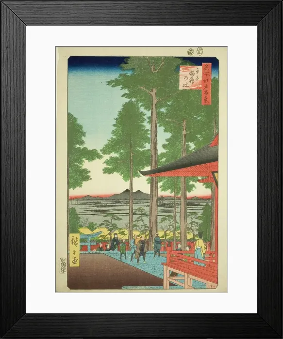 Framed Print : Oji Inari Shrine (Oji Inari no yashiro), from the series “One Hundred Famous Views...”, 1857. Creator: Ando Hiroshige Framed Print : Oji Inari Shrine (Oji Inari no yashiro), from the series “One Hundred Famous Views...”, 1857. Creator: Ando Hiroshige