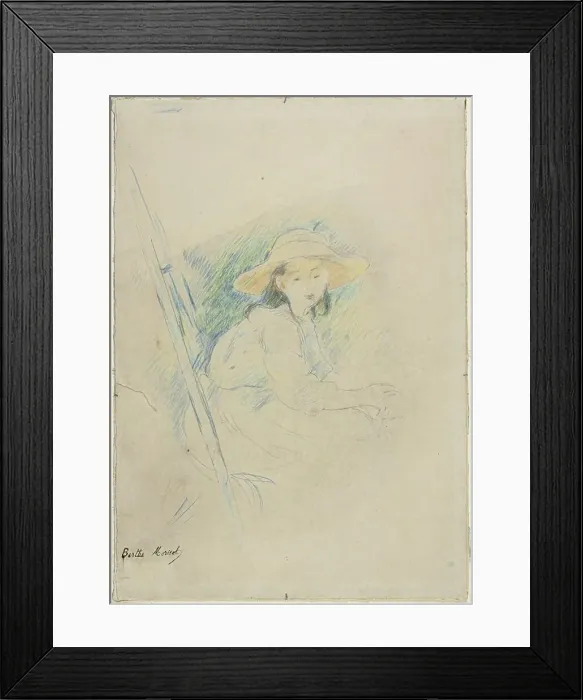 Framed Print : Seated Girl (Julie Manet), c. 1890. Creator: Berthe Morisot Framed Print : Seated Girl (Julie Manet), c. 1890. Creator: Berthe Morisot