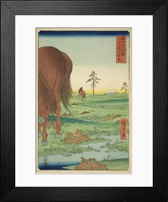 Framed Print : Kogane Plain in Shimosa Province (Shimosa Koganehara), from the series Thirty-six Views... 1858. Creator: Ando Hiroshige. Kogane Plain in Shimosa Province (Shimosa Koganehara), from the series Thirty-six Views... 1858 Framed Print : Kogane Plain in Shimosa Province (Shimosa Koganehara), from the series Thirty-six Views... 1858. Creator: Ando Hiroshige. Kogane Plain in Shimosa Province (Shimosa Koganehara), from the series Thirty-six Views... 1858