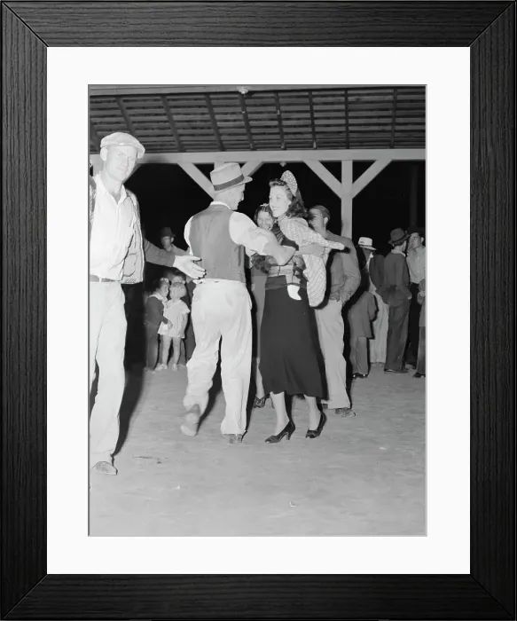 Framed Print : Halloween party at Shafter migrant camp, California, 1938. Creator: Dorothea Lange Framed Print : Halloween party at Shafter migrant camp, California, 1938. Creator: Dorothea Lange