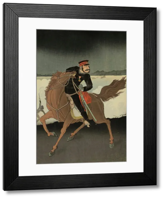 Framed Print : The Army and Navy Attack and Capture Weihaiwei (Ikaiei rikukaigun kogeki senryo zu), Japan, 1895. Creator: Kobayashi Ikuhide Framed Print : The Army and Navy Attack and Capture Weihaiwei (Ikaiei rikukaigun kogeki senryo zu), Japan, 1895. Creator: Kobayashi Ikuhide