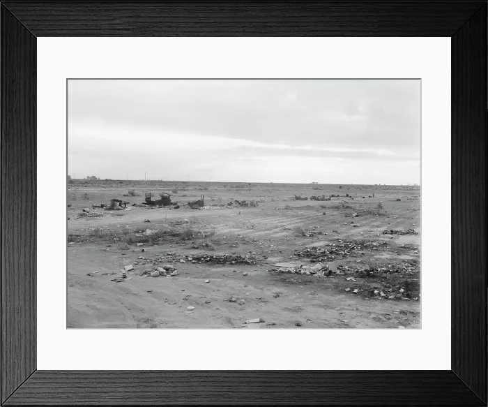 Framed Print : The last frontier, Kern County, California, 1938. Creator: Dorothea Lange Framed Print : The last frontier, Kern County, California, 1938. Creator: Dorothea Lange