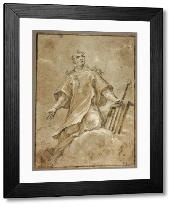 Framed Print : Saint Lawrence in Glory, n.d. Creator: Sigismondo Caula Framed Print : Saint Lawrence in Glory, n.d. Creator: Sigismondo Caula