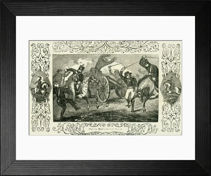 Framed Print : Captain May's Second Charge, 1849. Creator: Unknown Framed Print : Captain May's Second Charge, 1849. Creator: Unknown