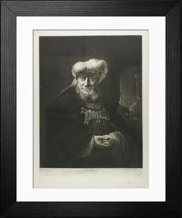 Framed Print : The Rabbi, 1778. Creator: William Pether Framed Print : The Rabbi, 1778. Creator: William Pether