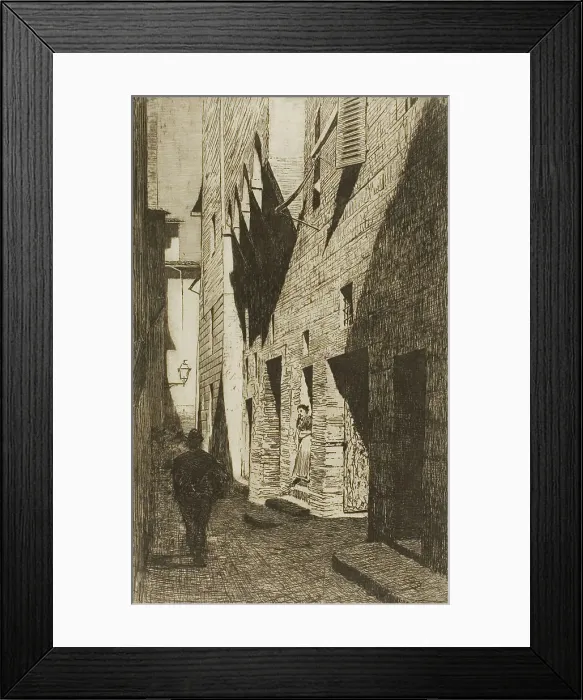 Framed Print : Casa di Dante da Castiglione, 1886. Creator: Telemaco Signorini Framed Print : Casa di Dante da Castiglione, 1886. Creator: Telemaco Signorini