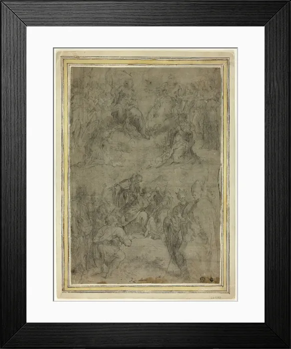 Framed Print : Trinity with the Virgin, and Ten Saints, c.1565. Creator: Tommaso Manzuoli Framed Print : Trinity with the Virgin, and Ten Saints, c.1565. Creator: Tommaso Manzuoli