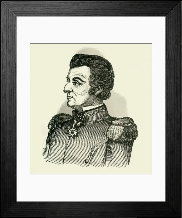 Framed Print : General Bustamente, 1849. Creator: Unknown Framed Print : General Bustamente, 1849. Creator: Unknown