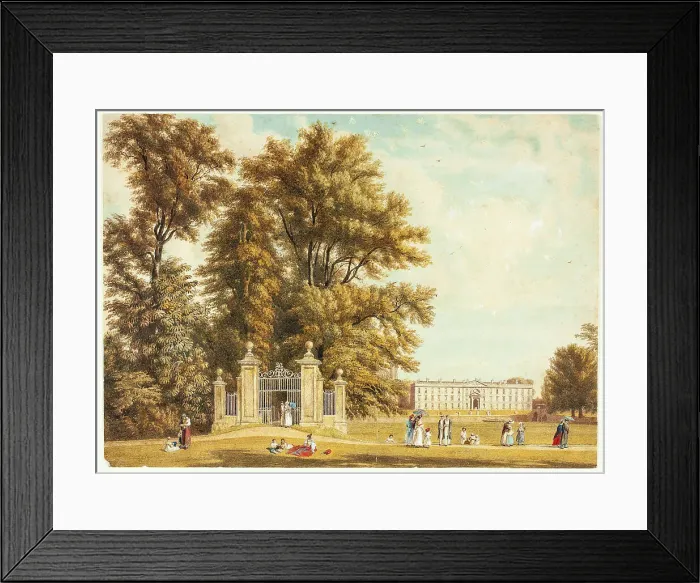 Framed Print : Entrance to the Avenue from Clare Hall Piece, Cambridge, c. 1830. Creator: William Westall Framed Print : Entrance to the Avenue from Clare Hall Piece, Cambridge, c. 1830. Creator: William Westall
