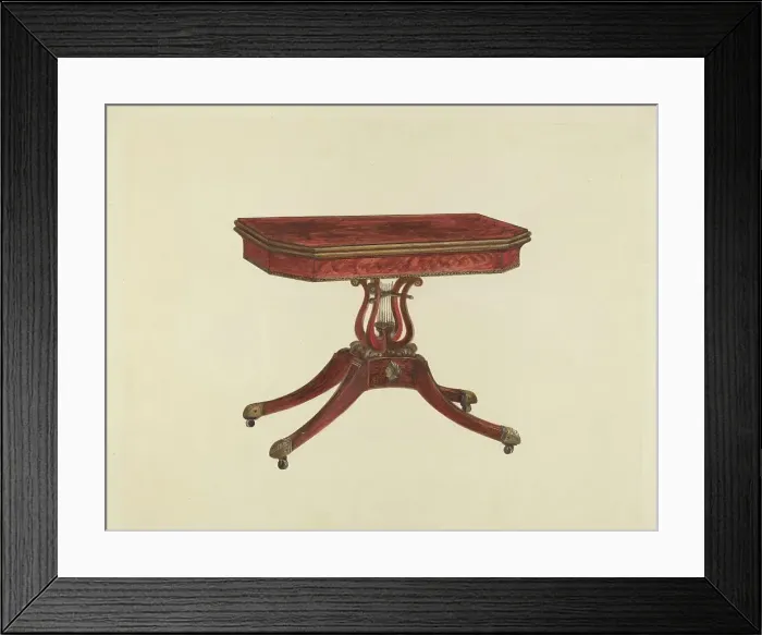 Framed Print : Card Table, 1936. Creator: Anna Aloisi Framed Print : Card Table, 1936. Creator: Anna Aloisi