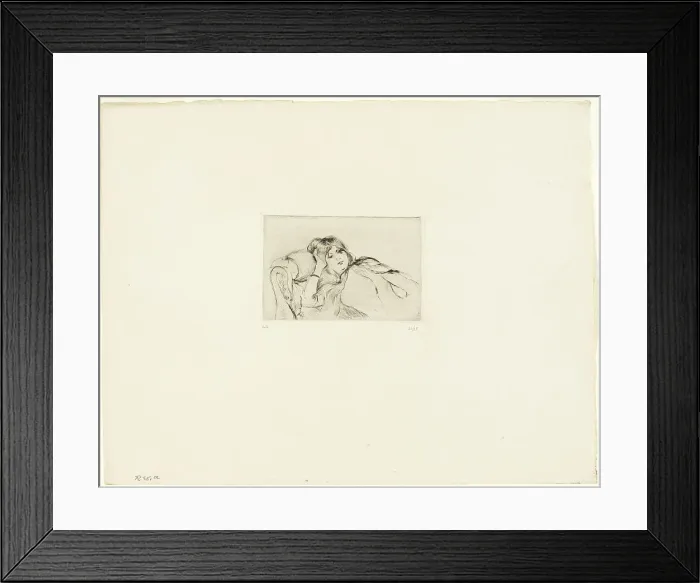 Framed Print : Young Woman at Rest, 1889. Creator: Berthe Morisot Framed Print : Young Woman at Rest, 1889. Creator: Berthe Morisot