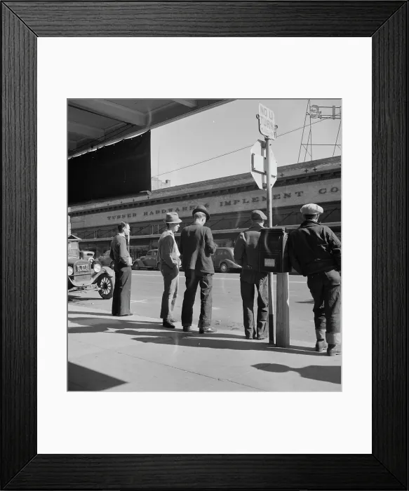 Framed Print : Men on Skid Row, Modesto, California, 1937. Creator: Dorothea Lange. Men on Skid Row, Modesto, California, 1937. Creator: Dorothea Lange Framed Print : Men on Skid Row, Modesto, California, 1937. Creator: Dorothea Lange. Men on Skid Row, Modesto, California, 1937. Creator: Dorothea Lange