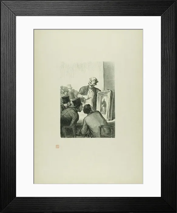 Framed Print : The Auction House: The Expert, 1863, printed 1920. Creator: Charles Maurand Framed Print : The Auction House: The Expert, 1863, printed 1920. Creator: Charles Maurand