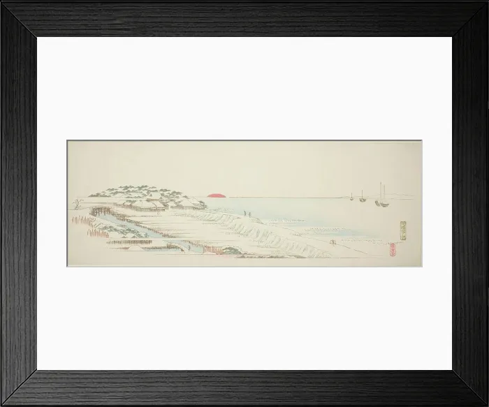 Framed Print : Morning Snow at Susaki (Susaki yuki no asa), from the series Thirteen Views of the... c. 1837 / 44. Creator: Ando Hiroshige. Morning Snow at Susaki (Susaki yuki no asa), from the series Thirteen Views of the... c. 1837 / 44 Framed Print : Morning Snow at Susaki (Susaki yuki no asa), from the series Thirteen Views of the... c. 1837 / 44. Creator: Ando Hiroshige. Morning Snow at Susaki (Susaki yuki no asa), from the series Thirteen Views of the... c. 1837 / 44