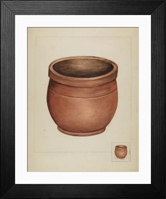Framed Print : Earthenware Pot, 1936. Creator: Anna Aloisi Framed Print : Earthenware Pot, 1936. Creator: Anna Aloisi