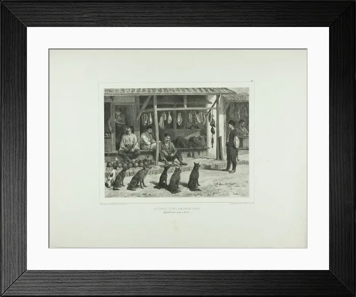 Framed Print : The Butcher and Other Tartar Merchants, 1841. Creator: Auguste Raffet Framed Print : The Butcher and Other Tartar Merchants, 1841. Creator: Auguste Raffet