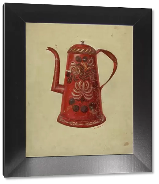 Toleware Coffee Pot, c. 1936. Creator: Max Soltmann