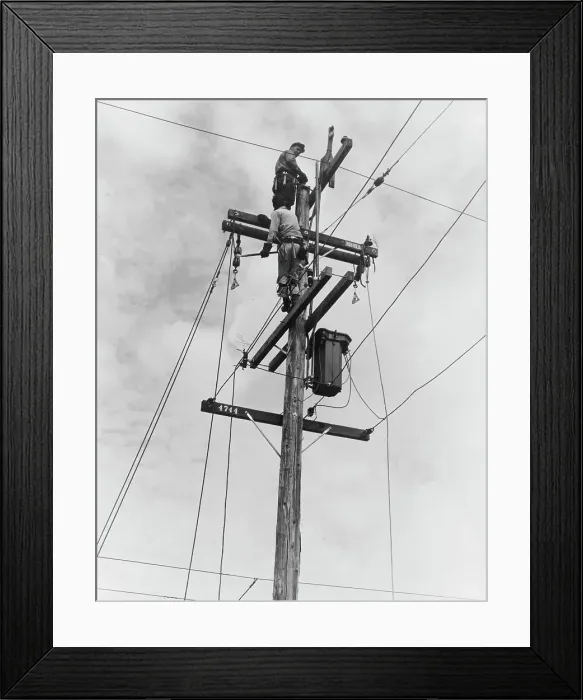 Framed Print : Rural electrification, San Joaquin Valley, California, 1938. Creator: Dorothea Lange Framed Print : Rural electrification, San Joaquin Valley, California, 1938. Creator: Dorothea Lange