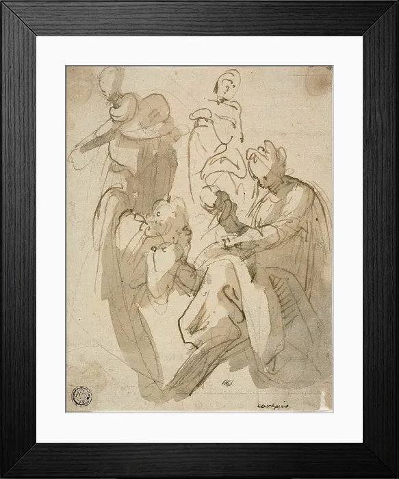 Framed Print : Adoration of the Magi, 1540-1560. Creator: Unknown Framed Print : Adoration of the Magi, 1540-1560. Creator: Unknown