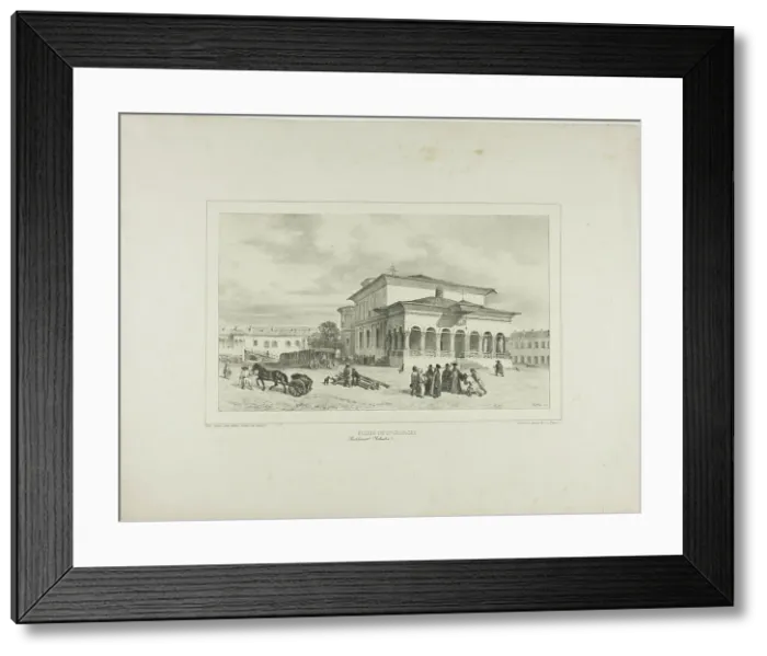 Framed Print : Church of St. George, Bucharest, Wallachia, July 13, 1837, 1839. Creator: Auguste Raffet Framed Print : Church of St. George, Bucharest, Wallachia, July 13, 1837, 1839. Creator: Auguste Raffet