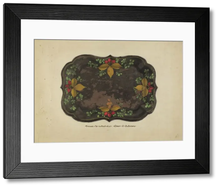 Framed Print : Fruit Tray, c. 1937. Creator: Elmer G Anderson Framed Print : Fruit Tray, c. 1937. Creator: Elmer G Anderson