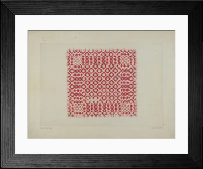 Framed Print : Bedspread, c. 1938. Creator: Eldon Allen Framed Print : Bedspread, c. 1938. Creator: Eldon Allen