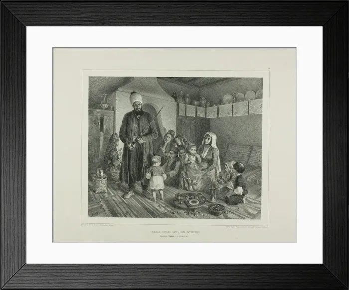 Framed Print : Tartar Family in Their Home, Kapskhor, Crimea, October 21, 1837, 1846. Creator: Auguste Raffet Framed Print : Tartar Family in Their Home, Kapskhor, Crimea, October 21, 1837, 1846. Creator: Auguste Raffet