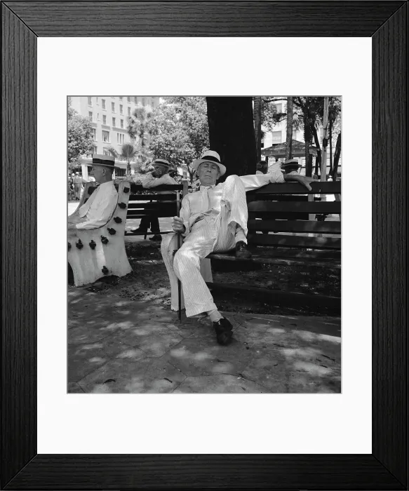 Framed Print : Scene in a downtown park, Jacksonville, Florida, 1936. Creator: Dorothea Lange Framed Print : Scene in a downtown park, Jacksonville, Florida, 1936. Creator: Dorothea Lange