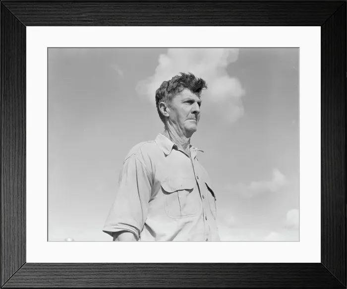 Framed Print : Industrialized agriculture, from Texas farmer to migratory worker in California, Kern County, 1938. Creator: Dorothea Lange