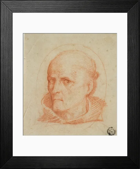 Framed Print : Portrait Head of Franciscan Monk, n.d. Creator: Unknown Framed Print : Portrait Head of Franciscan Monk, n.d. Creator: Unknown
