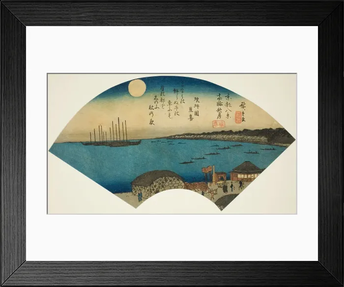 Framed Print : Autumn Moon at Takanawa (Takanawa shugetsu), from the series Eight Views of the... 1836 / 37. Creator: Ando Hiroshige. Autumn Moon at Takanawa (Takanawa shugetsu), from the series Eight Views of the... 1836 / 37. Creator: Ando Hiroshige