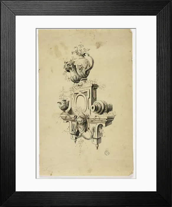 Framed Print : Design for a Chimney Piece, n.d. Creator: Unknown Framed Print : Design for a Chimney Piece, n.d. Creator: Unknown